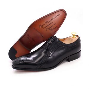 Zapatos Oxford de Cordones para Hombre, Cuero Genuino, Casuales, de Vestir, para Boda, Fiesta, Oficina, Zapatos de Moda - Product Image 4