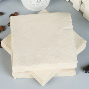 23*23Cm <span class=keywords><strong>1</strong></span> Ply Thân Thiện Với Môi 100% Trinh Gỗ Bột Giấy <span class=keywords><strong>4</strong></span> Lần Túi Phong Cách Nhà Hàng Dùng Một Lần Giấy Trắng Khăn Ăn Aierpa - Product Image 3