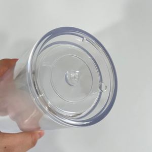24Oz Pre-Drilled Ice Cream Acrylic Double Walled Iced Coffee <b>Cup</b> Glitter Flow Floating Cold Drink Tumbler <b>With</b> Dome <b>Lid</b> - Product Image 3