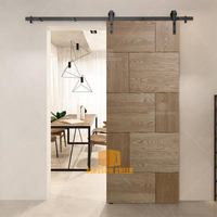 Miroir intérieur en bois de noyer Design moderne avec finition peinte Porte de grange jaune unique pour application hôtelière Vente directe en stock