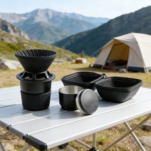 Matt Black, TODO en 1 Portable Pour Over Coffee Maker Set - Product Image 4