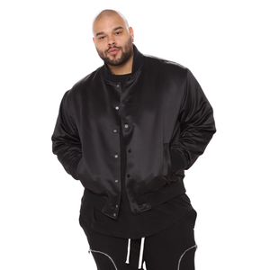 Chaqueta Universitaria de Satén OEM, Chaqueta de Béisbol de Satén 100% Poliéster para Hombre, Estilo Universitario de Primavera, Chaqueta Bomber Ligera - Product Image 3