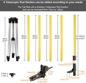 <span class=keywords><strong>Huepar</strong></span> LP36, Perche télescopique, Trépied pour niveau laser de 3,7 m/12 pieds de hauteur - Product Image 3