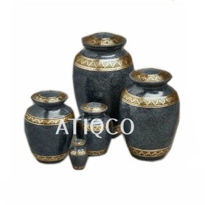 Urne funéraire élégante en métal argenté de haute qualité pour le stockage commémoratif des cendres humaines pour les funérailles ou les animaux de compagnie en fer - Product Image 6