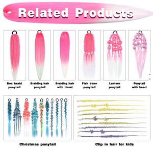 Vente en gros usine – Lot de 4 extensions de cheveux synthétiques pré-étirées de 38 pouces, style Yaki, pour tresses au crochet, pour femmes noires - Product Image 5