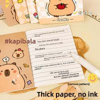 Carnet Kawaii Mini Capybara, Carnet de poche mignon et varié, Journal, Agenda, Bloc-notes de planification, Papeterie amusante à thème dessin animé, Cadeau