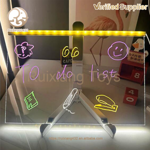 Nouveau tableau lumineux LED en acrylique effaçable à sec avec lumière, tableau de <span class=keywords><strong>dessin</strong></span> LED pour enfants, meilleur cadeau d'anniversaire pour enfants, 30*20 CM - Product Image 4