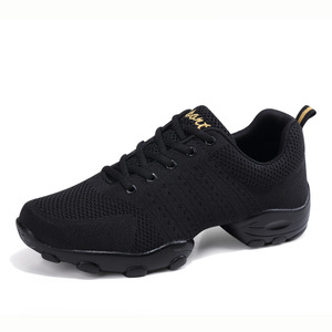 Sepatu Sneaker Dansa Pria OEM Populer, Tahan Aus, Anti Selip, Bagian Atas Berbahan Jaring, Putih, Sneaker Dansa Olahraga yang Dapat Disesuaikan - Product Image 4