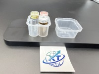 Boîte de 3ml-4 flacons transparents pour vaccin en poudre lyophilisée avec couvercle, boîte de rangement en plastique