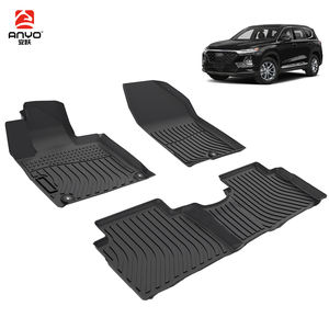 Alfombrillas de Coche 3D Impermeables Personalizadas para <span class=keywords><strong>Hyundai</strong></span> <span class=keywords><strong>Santa</strong></span> <span class=keywords><strong>Fe</strong></span> 2019-2020, Alfombrillas de 5 Plazas, Forro de Carga - Product Image 2