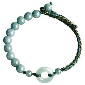 Pulsera de Jadeíta Natural Azul Agua Estilo Donut UNISEX Joyería de Mujer Estilo Chino Diseño Original Estilo Chino SL86 - Product Image 5