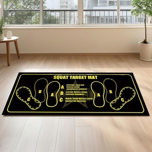 Alfombrilla Antideslizante para Sentadillas de 80 x 35 cm, Alfombrilla para Flexiones con Reducción de Ruido, Alfombrillas Auxiliares para Yoga con Posicionamiento de Pies para Ejercicios - Product Image 5