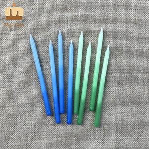 Goede Leverancier In China Blauw En Groen Ombre <span class=keywords><strong>Hand</strong></span> Gedoopt Lange Dunne Gelukkige Verjaardag Kaarsen Feestkaarsen - Product Image 6