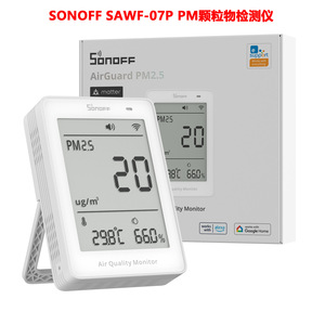 SONOFF SAWF-07P AirGuard PM2.5/PM10 Matter Over <span class=keywords><strong>Wi</strong></span>-<span class=keywords><strong>Fi</strong></span> Moniteur de Qualité de l'Air Compatible Matter Intégration Intelligente Alexa Apple Home - Product Image 1