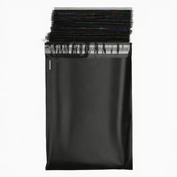 Sac d'expédition en polyéthylène noir imperméable de 3,5 mil avec logo personnalisé, durable, pour usage courrier et emballage express de fourrures