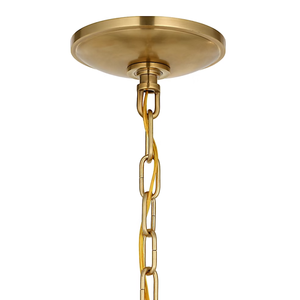 Lustre en laiton élégant, luminaire suspendu LED classique en soie plissée pour salon, salle à manger, cuisine, 110V - Product Image 5