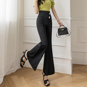 <span class=keywords><strong>Pantaloni</strong></span> Slim Micro Slim a <span class=keywords><strong>Gamba</strong></span> <span class=keywords><strong>Larga</strong></span> da <span class=keywords><strong>Donna</strong></span>, <span class=keywords><strong>Pantaloni</strong></span> Eleganti alla Moda - Product Image 4