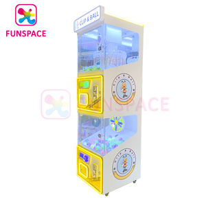 Funspace monnayeur 2 en 1 mini pince à prix 24 clips et machine de jeu cadeau capsule ball pour Game Center - Product Image 2