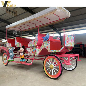 Voiture de tourisme classique vintage, type calèche, pour parc d'attractions, avec sièges confortables - Product Image 2