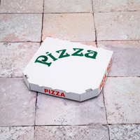 Boîte à pizza triangulaire écologique sur mesure, matériaux recyclés, recyclable, portable, carton ondulé, restauration haut de gamme