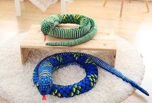 Peluche Gigante de 280 cm, <span class=keywords><strong>Serpiente</strong></span> <span class=keywords><strong>Boa</strong></span> Constrictor Realista, Peluche Corto con Relleno de Algodón PP, Juguete de Peluche con Ojos, Regalo Unisex - Product Image 4
