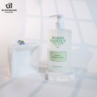 500ml 16.7oz Vide Haute Qualité HDPE Couleur Personnalisée Doux Au Toucher Givré Transparent Emballage Shampooing En Plastique Pompe Lotion Bouteille