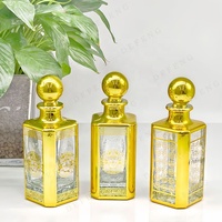 Bouteille d'affichage de parfum en or transparent à fond épais Bouteille de diffuseur de luxe 250ml 450ml avec bouchon en verre