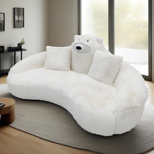 Divano Orso per Bambini, Arredamento per Cameretta e Soggiorno, Decorazione per Stanza dei Bambini, Giocattoli in Peluche, Cuscino in Tessuto per Bambini, Divano Relax - Product Image 5