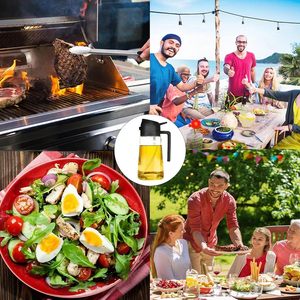 Botella pulverizadora de aceite de oliva de vidrio 2 en 1 para cocina, con boquilla vertedora, venta al por mayor - Product Image 2