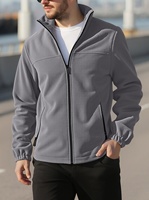 Nouvelle Collection 2026 – Blouson Homme Slim Décontracté en Polaire Coupe-Vent à Col Montant et Fermeture Éclair pour Sports d'Automne et d'Hiver en Extérieur – Couleur Unie – Vente Flash Transfrontalière