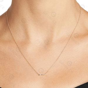 Gemnel venta al por mayor delicado 18kgp oro Arco Iris cadena collar joyería de plata - Product Image 3