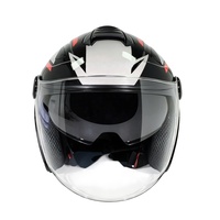 Casques de moto ouverts 3/4 personnalisés de qualité supérieure - Nouveaux casques de moto certifiés en ABS avec fermeture à dégagement rapide