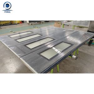 <span class=keywords><strong>Porte</strong></span> <span class=keywords><strong>de</strong></span> <span class=keywords><strong>garage</strong></span> sectionnelle en aluminium <span class=keywords><strong>de</strong></span> style moderne haut <span class=keywords><strong>de</strong></span> gamme Prima avec cadre <span class=keywords><strong>noir</strong></span> et verre trempé givré pour maison résidentielle - Product Image 2