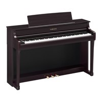 Piano droit haut de gamme Yamaha CLP-845R à 88 touches et trois claviers pour la préparation aux examens de musique.