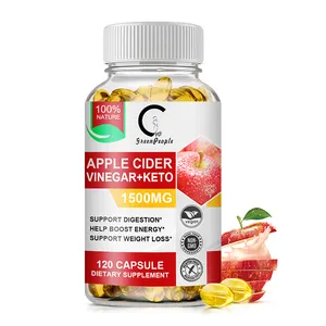 Wholesale 120 pcs Apple Cider Vinegar Weight Loss Capsules Fat Burning Keto Gummies Support Digestion and Booster Energy