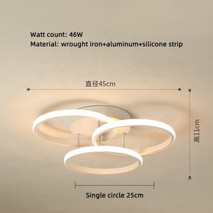 Nordic LED plafoniera moderno Design minimalista 2025 per soggiorno camera da letto principale sala da pranzo studio balcone con Base in ferro - Product Image 5