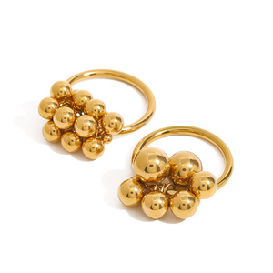 Anillos de Moda en Oro y Plata con Forma de Bola, Diseño Geométrico, Joyería Unisex para Regalo - Product Image 5