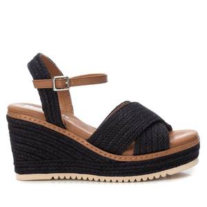 Sandalo con zeppa Refresh da donna nero, altezza tacco 36 - Product Image 1