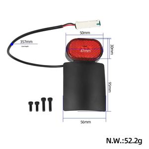 Plaque d'immatriculation <span class=keywords><strong>Monorim</strong></span> M365/Pro/4Pro N° Scooter 9 G30 avec vis et feu arrière LED - Product Image 2