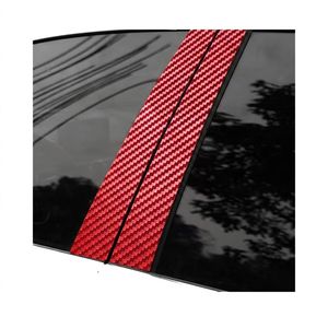 Película Protetora Profissional para Estilização Externa Automotiva: Adesivos Vermelhos 3D em PVC para Coluna B de Carro, Impermeáveis, para Acabamento de Janela, com 3 Anos de Garantia - Product Image 1