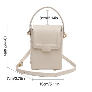 2023 Sac <span class=keywords><strong>A</strong></span> Main Femme sac de téléphone portable de haute qualité dames boîte carrée sac de messager Hit couleur femmes sacs à main - Product Image 6