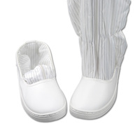 Botas Altas Antiestáticas Bupclean ESD, Suaves, Unisex, con Rayas, de PVC y Poliéster, Azul y Blanco, Colores Personalizables, Suela de PU, SPU y PU