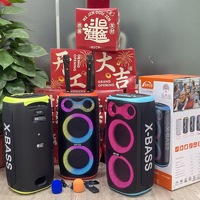 Sistema de Karaoke Portátil SZ-D26 de Alta Potencia (50W) para Micrófono Inalámbrico 5.3 con 2 Micrófonos, Colorido, para Exteriores