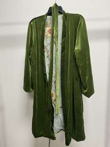 Bata de Noche Elegante de Terciopelo Natural, Transpirable, Larga, Tipo Cárdigan, con Estampado Floral, Tallas Personalizadas para <span class=keywords><strong>Mujer</strong></span> - Product Image 4