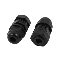Connecteurs de câbles étanches en nylon à double entrée allongés M8 IP68 blancs et noirs, certifiés ROHS, prise et douille