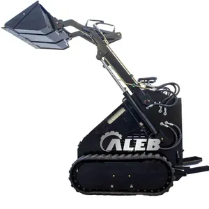 Harga murah 4 roda penggerak selip kecil steer loader mini crawler skid steer