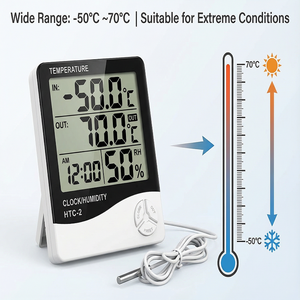 Termômetro Digital de Memória Alta e Baixa com Higrômetro e Luz de Fundo, Medidor de Temperatura e Umidade para Uso em Termo-Higrômetro - Product Image 3