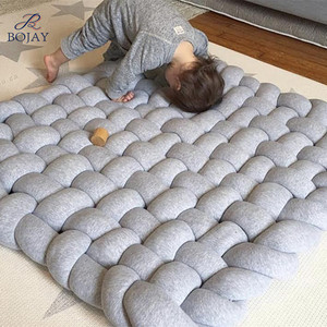 Tapis en peluche tressée pour bébé, oreillers <span class=keywords><strong>de</strong></span> <span class=keywords><strong>sol</strong></span>, larges, tapis <span class=keywords><strong>de</strong></span> jeu pour dormir, pépinière, <span class=keywords><strong>coussin</strong></span> <span class=keywords><strong>de</strong></span> <span class=keywords><strong>sol</strong></span> avec nœud - Product Image 2