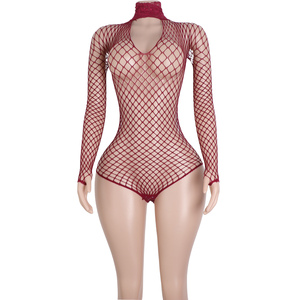 Combinaison string tendance à jambes très échancrées, finition brillante, tenue de danse exotique, vêtements de performance pour femme, ensemble rave, tenues de soirée en résille - Product Image 2