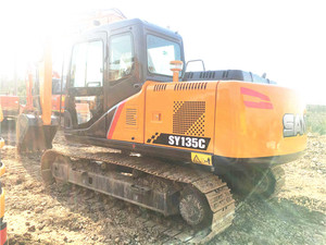 Excavadora de cadenas SANY SY135C de 13.5 toneladas usada de alta calidad con motor, caja de cambios, bomba y PLC - Product Image 6